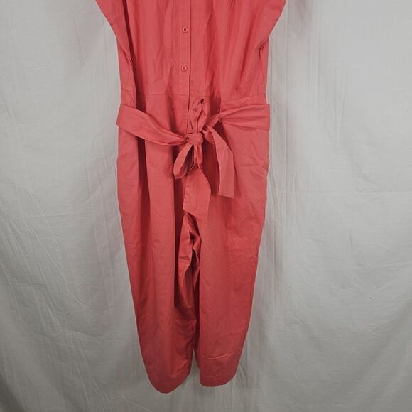 Gal Meets Glam Size 16 Saffron Flutter Sleeve Crop Jumpsuit Tie Waist PLUS - Picture 12 of 12